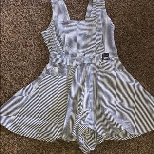 Beautiful 90s Versace seersucker romper